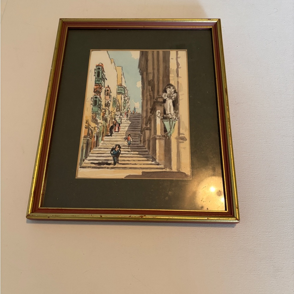 Framed Art Print with Gold Frame